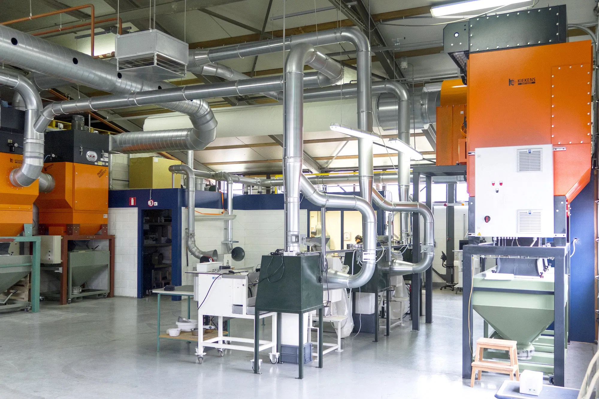 Sistema centralizado de aspiración industrial instalado en planta química